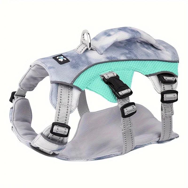 Harnais rafraîchissant chien : anti-traction doux & fraîcheur continue