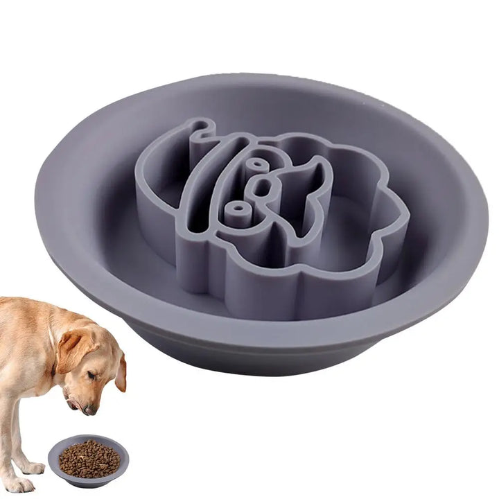 Gamelle en Silicone à Alimentation Lente pour Chiens – Design Mignon & Double Face - HautePattes