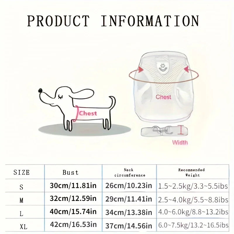 Ensemble harnais et laisse réfléchissants pour animaux de compagnie, pour chiens et chats, harnais réglable pour chiot et chat avec maille douce - HautePattes