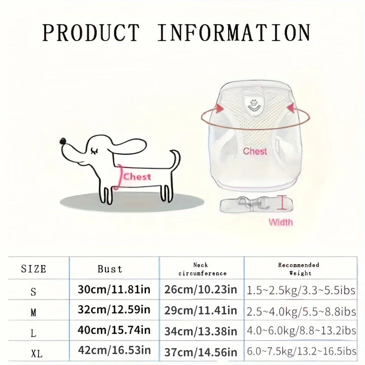 Ensemble harnais et laisse réfléchissants pour animaux de compagnie, pour chiens et chats, harnais réglable pour chiot et chat avec maille douce - HautePattes