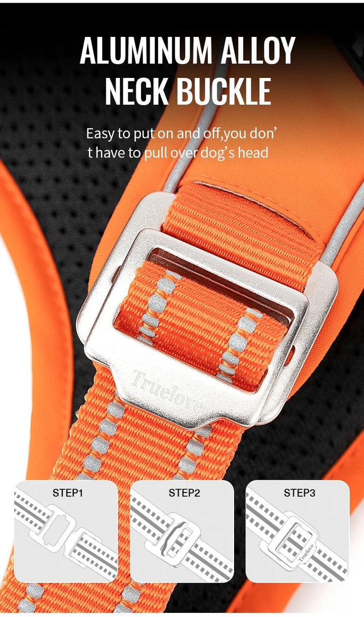 Harnais True love anti-traction chien nylon réfléchissant - HautePattes