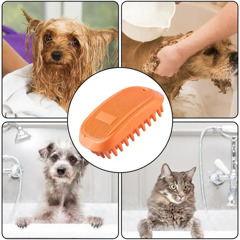 Brosse bain antidérapante chien : massage relaxant & prise sûre
