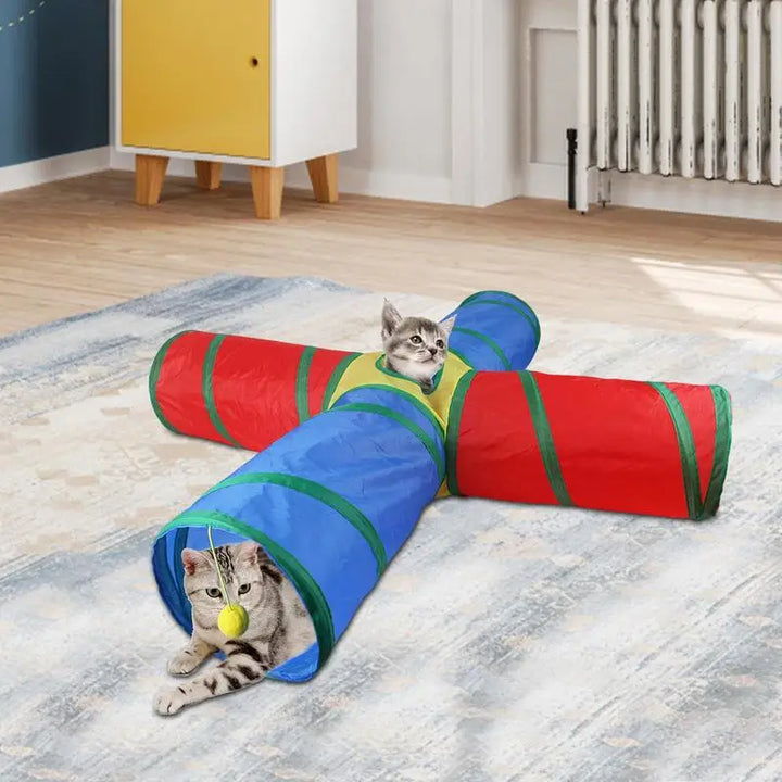 Tunnel de jeu pour chat à 4 sorties - HautePattes