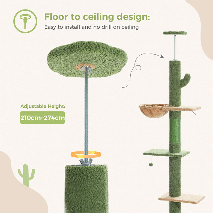 Arbre à chat réglable du sol au plafond – Espace vertical sécurisé