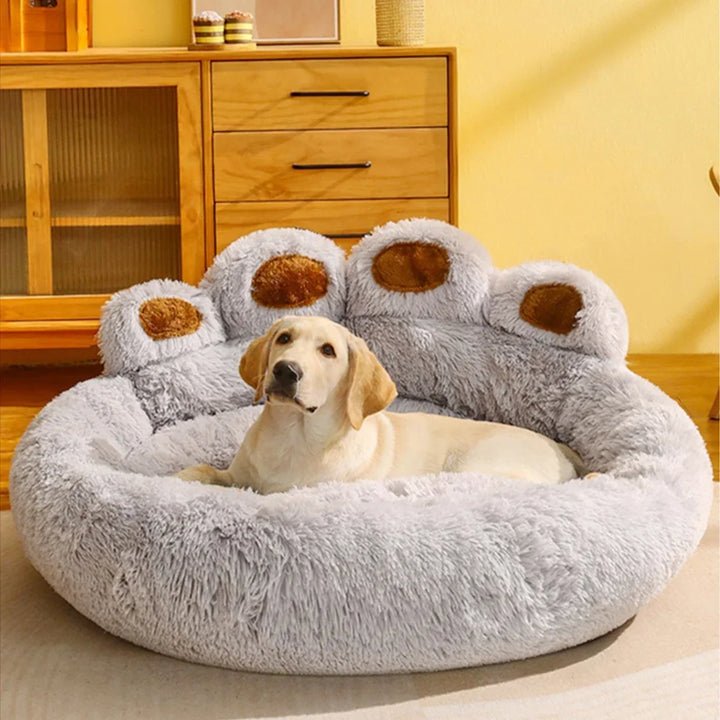 Panier Moelleux en Forme de Patte pour Chien - HautePattes
