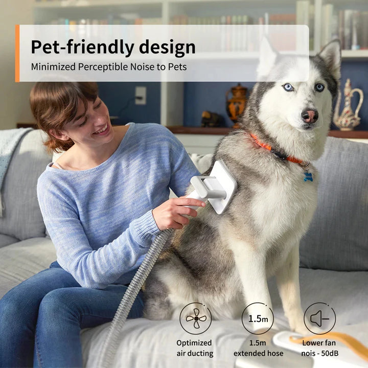 Kit de Toilettage Premium Aspirateur Ultra-Silencieux (2L) pour Chiens & Chats - HautePattes