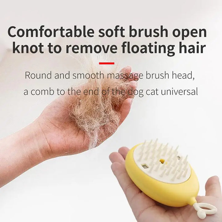Brosse bain chien chat douce avec distributeur de shampoing intégré