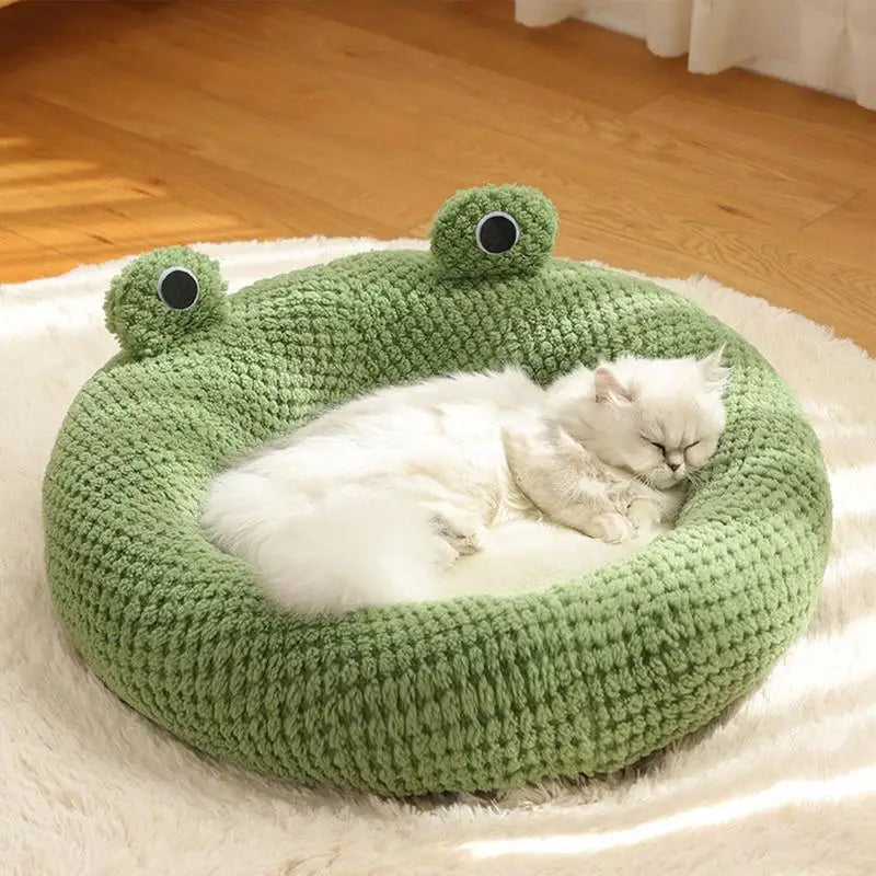 Panier pour Chat et Petit Chien – Design Grenouille Douillet - HautePattes
