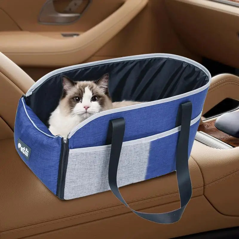 Siège Auto Portable Confort Premium – Console Centrale pour Chats & Petits Chiens - HautePattes