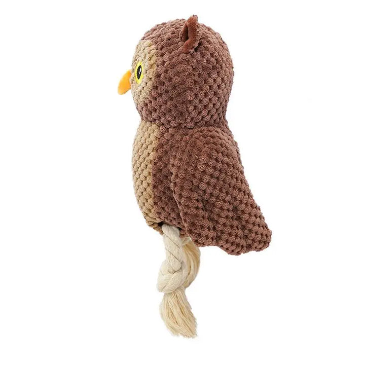 Jouet Couineur pour Chien en Forme de Hibou - HautePattes