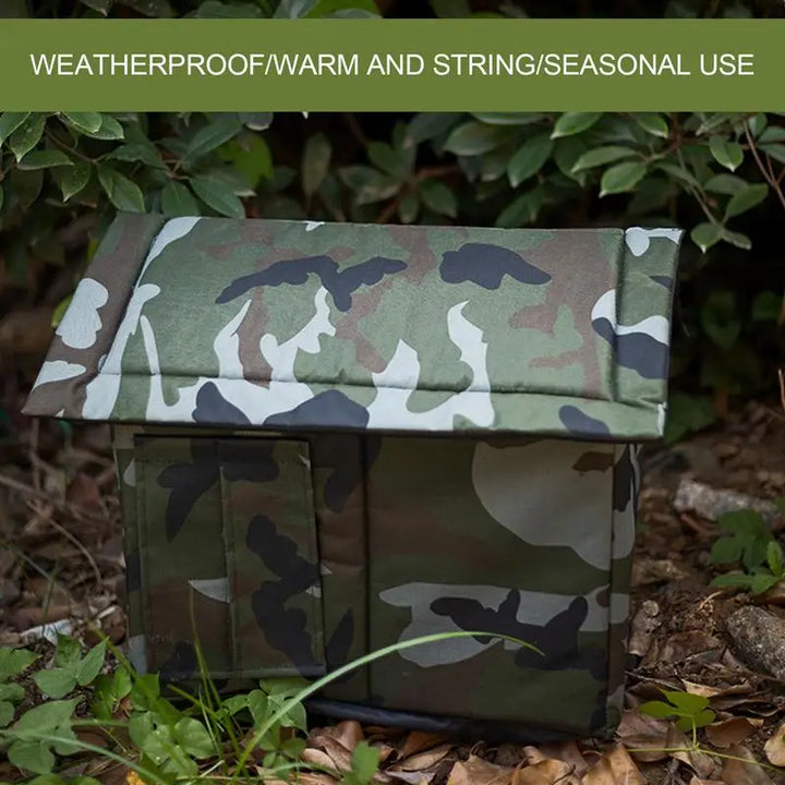 Abri extérieur camouflage pour chat errant – chaud, imperméable et protecteur