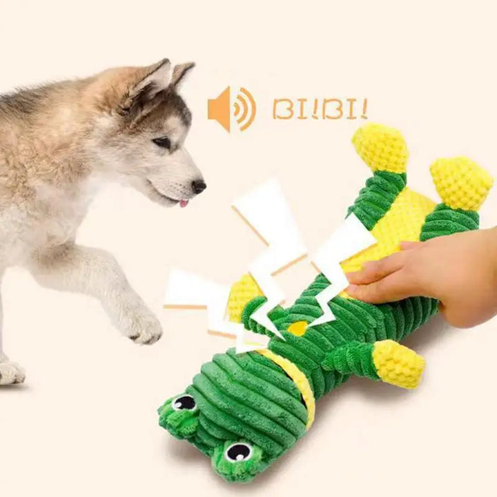 Poupée sonore pour chien grenouille verte - HautePattes