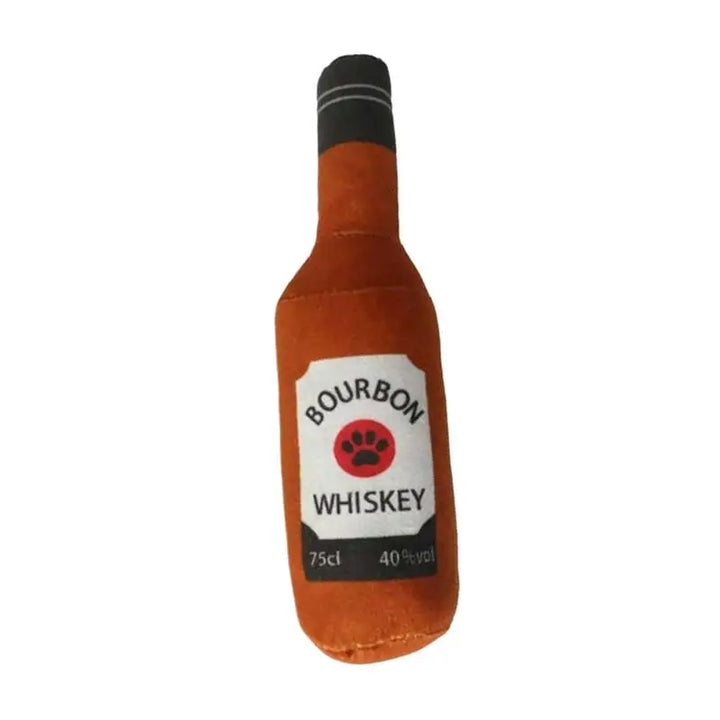 Jouet à mâcher en peluche Forme bouteille de whiskey bourbon - HautePattes
