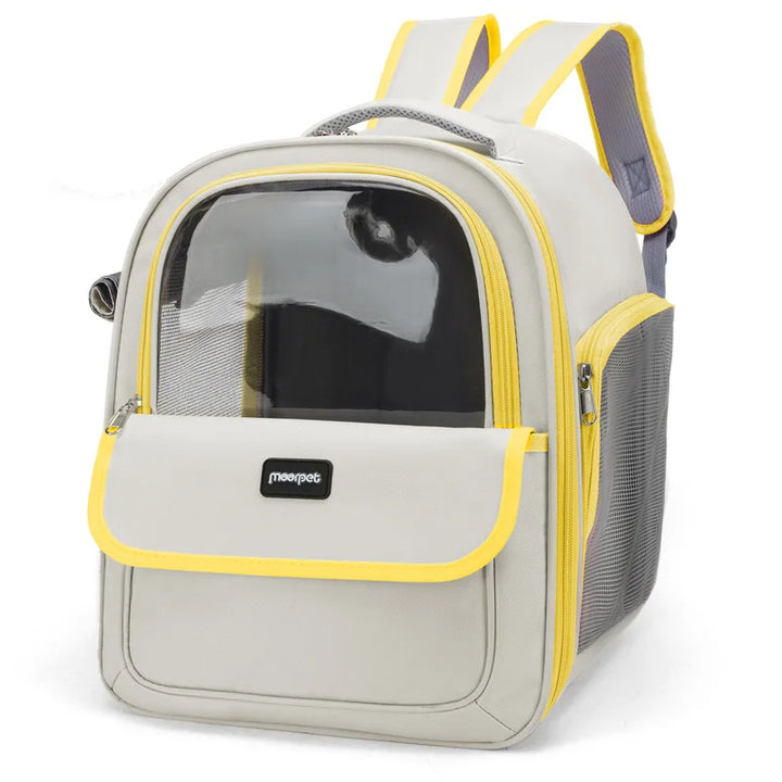 Sac à dos de transport pour animaux de compagnie, sac de voyage pour animaux de compagnie, Portable, respirant, pour chien, Transparent, grand espace - HautePattes