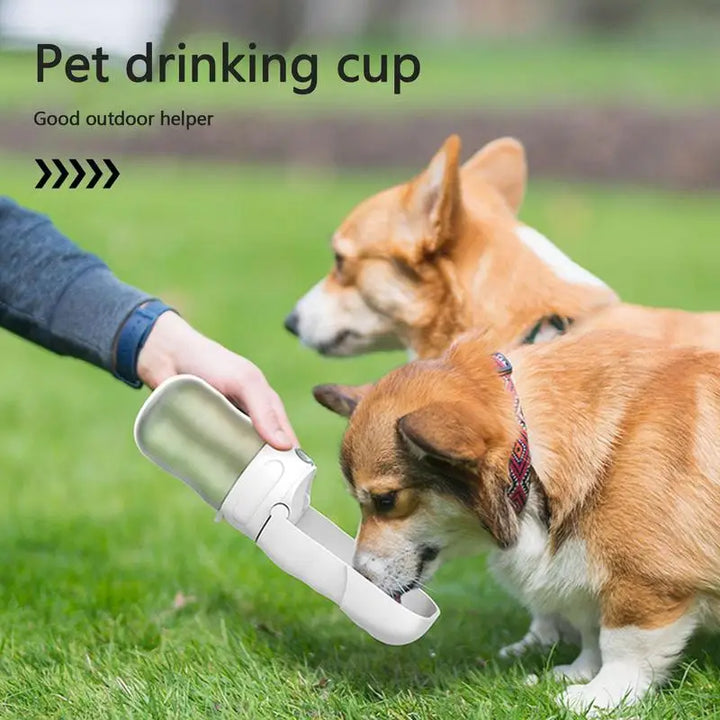 Gourde 2-en-1 pour Chiens – Hydratation & Nourriture - HautePattes