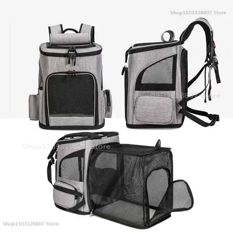 Sac à dos de Transport pour animaux de compagnie, respirant, pliable, sac de voyage, extensible, grande capacité, créatif pour chats et chiens - HautePattes