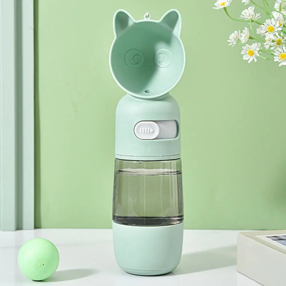 Gourde d'eau de voyage pour chien 2-en-1 avec récipient de nourriture - HautePattes