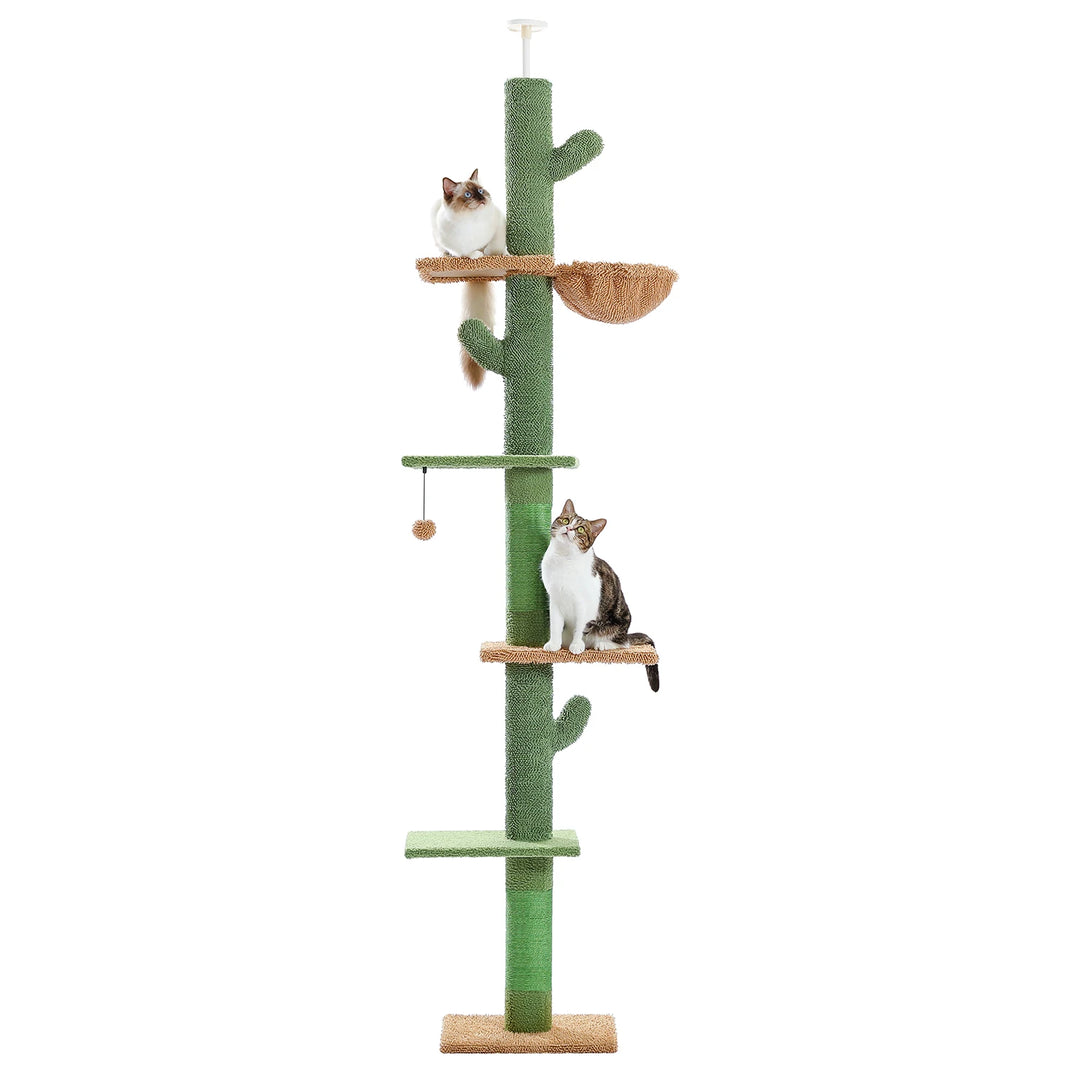 Tour à chat verticale design – Jusqu’à 3 chats, 5 niveaux de liberté