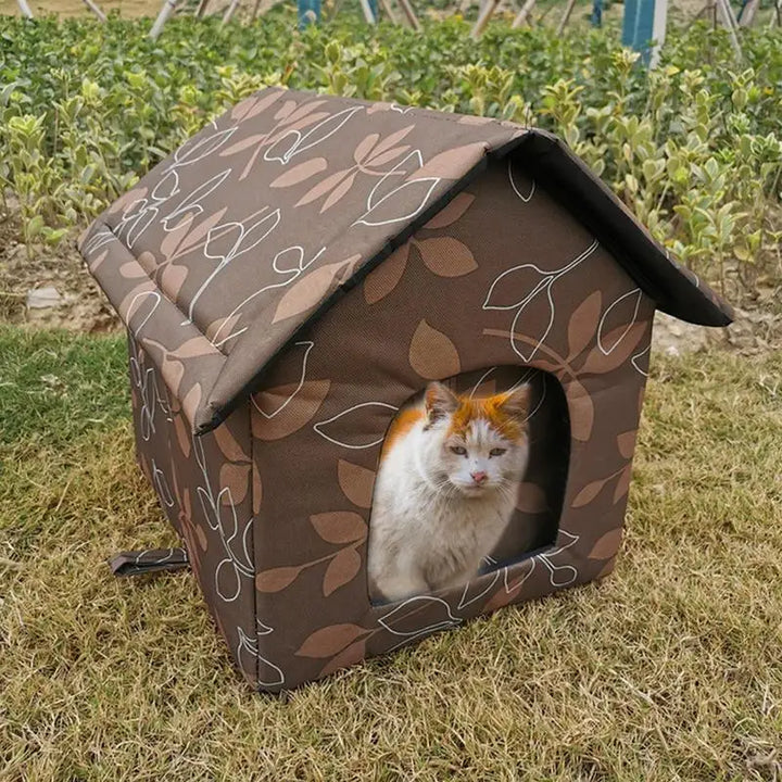 Abri imperméable pour chat pour résister au froid sans s'effacer