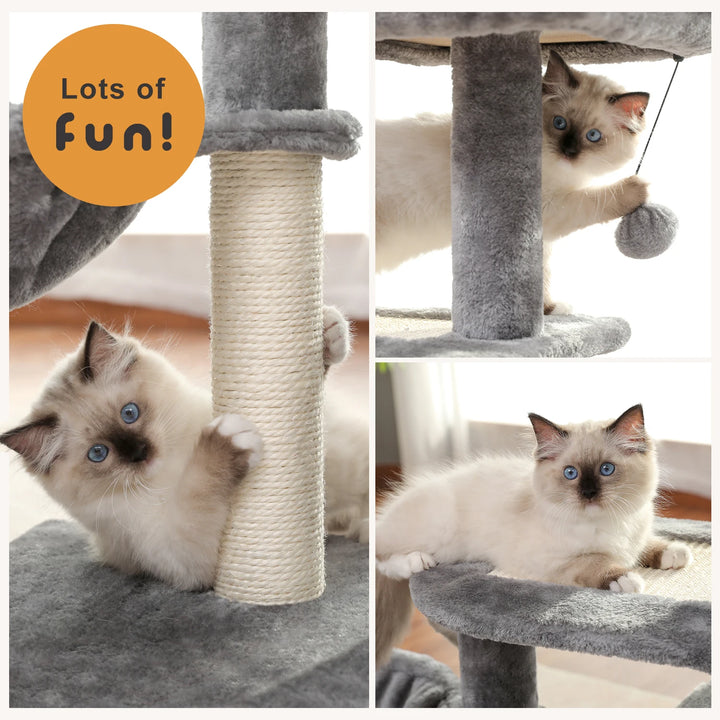 Tour à chat 80 cm – L’abri des petits chats câlins et joueurs