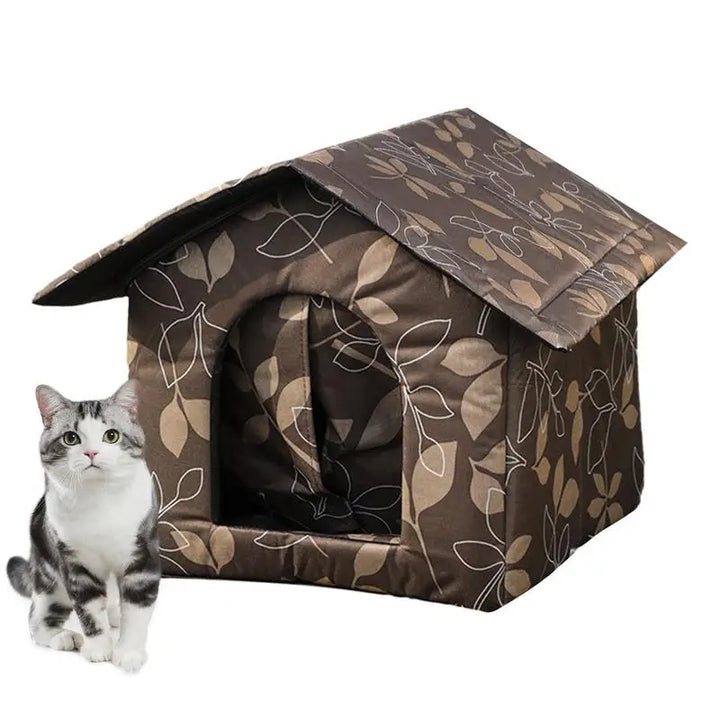 Abri imperméable pour chat pour résister au froid sans s'effacer