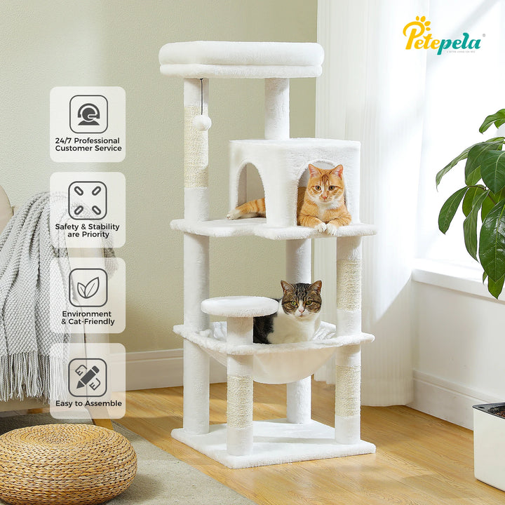 Tour cocon pour chats sensibles – Hamac & condo apaisants