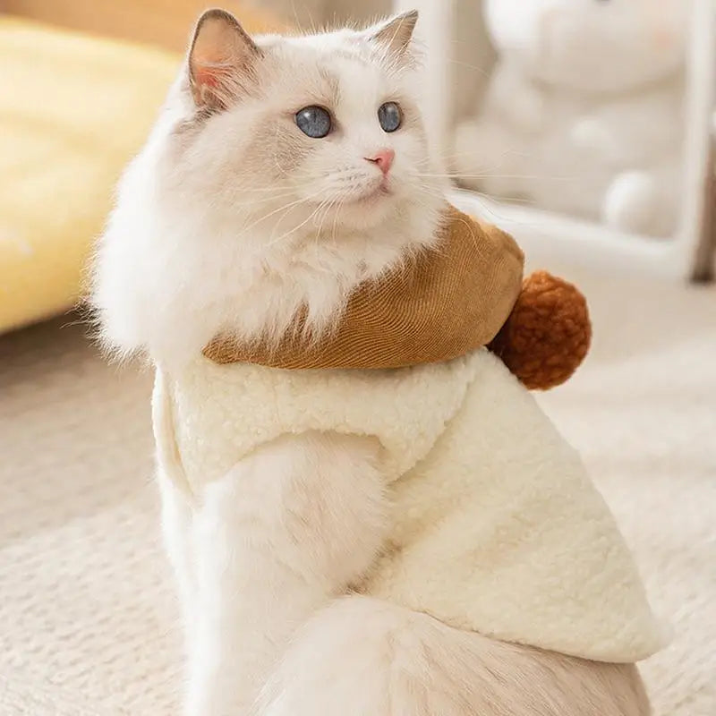 Pull Mignon d’Hiver pour Chiens & Chats avec Bonnet - HautePattes