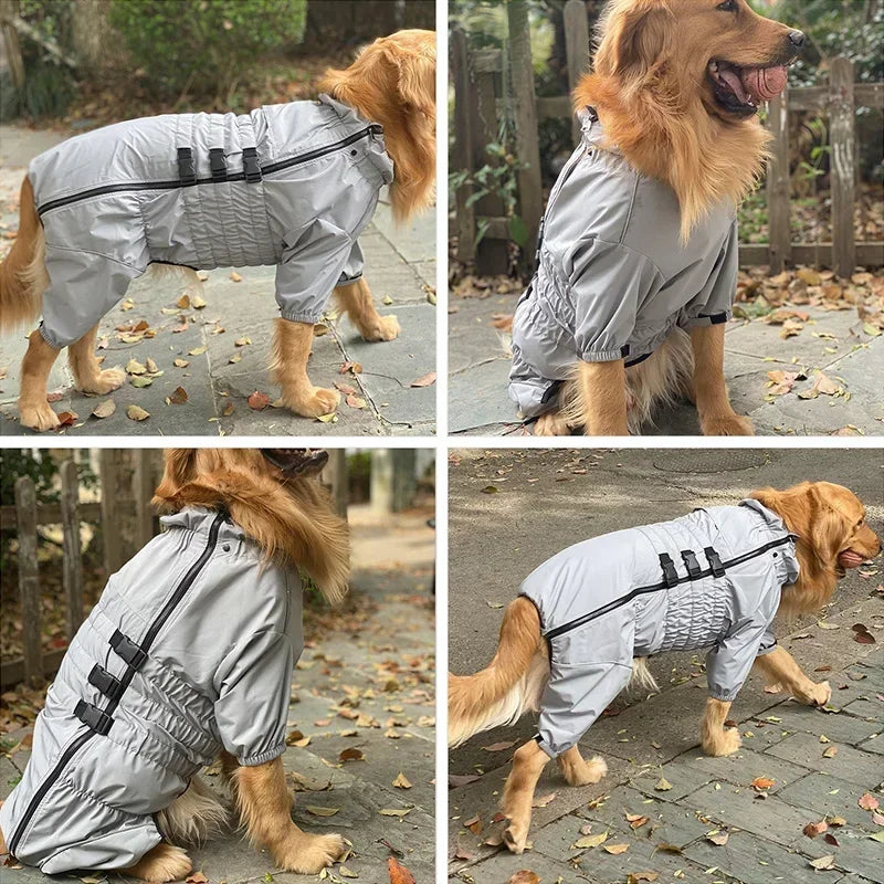 Imperméable 4 pattes pour chien – Confort, style & protection