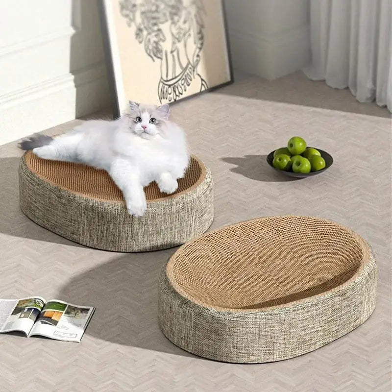 Griffoir ovale chat : un cocon anti-stress qui sauve ton canapé