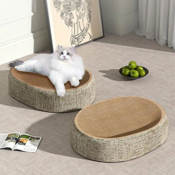 Griffoir ovale chat : un cocon anti-stress qui sauve ton canapé
