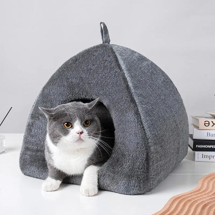 Lit semi-fermé pour animaux de compagnie - HautePattes