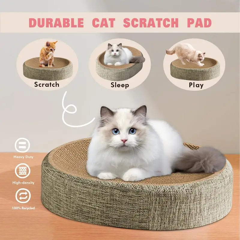 Griffoir ovale chat : un cocon anti-stress qui sauve ton canapé