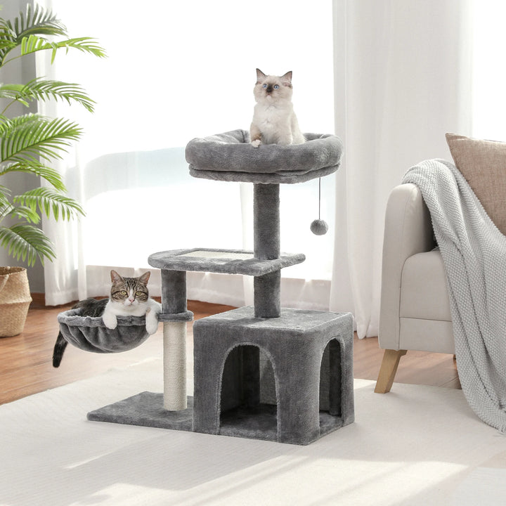 Tour à chat 80 cm – L’abri des petits chats câlins et joueurs