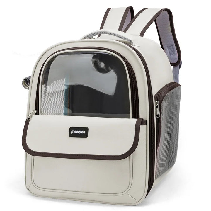 Sac à dos de transport pour animaux de compagnie, sac de voyage pour animaux de compagnie, Portable, respirant, pour chien, Transparent, grand espace - HautePattes