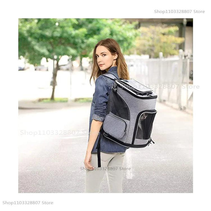 Sac à dos de Transport pour animaux de compagnie, respirant, pliable, sac de voyage, extensible, grande capacité, créatif pour chats et chiens - HautePattes
