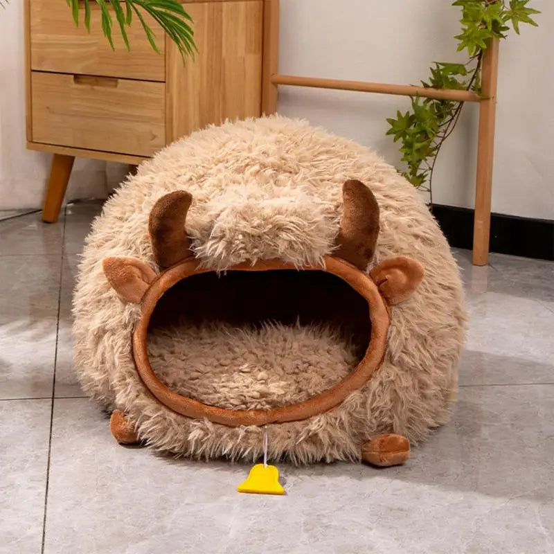 Niche pour chat d'intérieur en forme de Yak - HautePattes