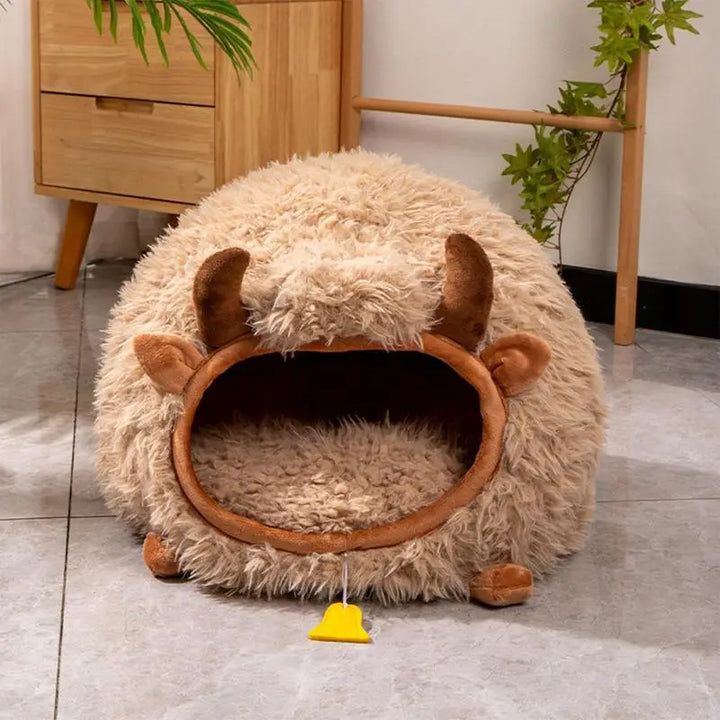 Niche pour chat d'intérieur en forme de Yak - HautePattes