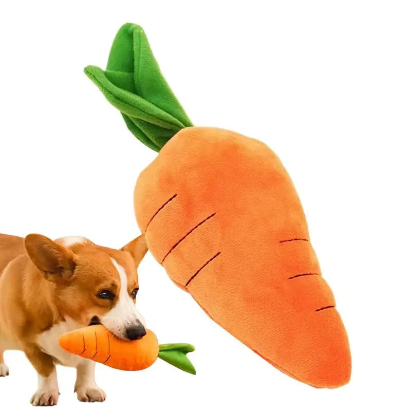 Jouet en Peluche Couineur en Forme de Carotte pour Chien - HautePattes