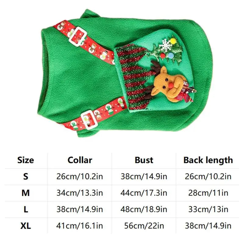 Tenue De Noël Pour Chien avec Sac à Dos Renne - HautePattes
