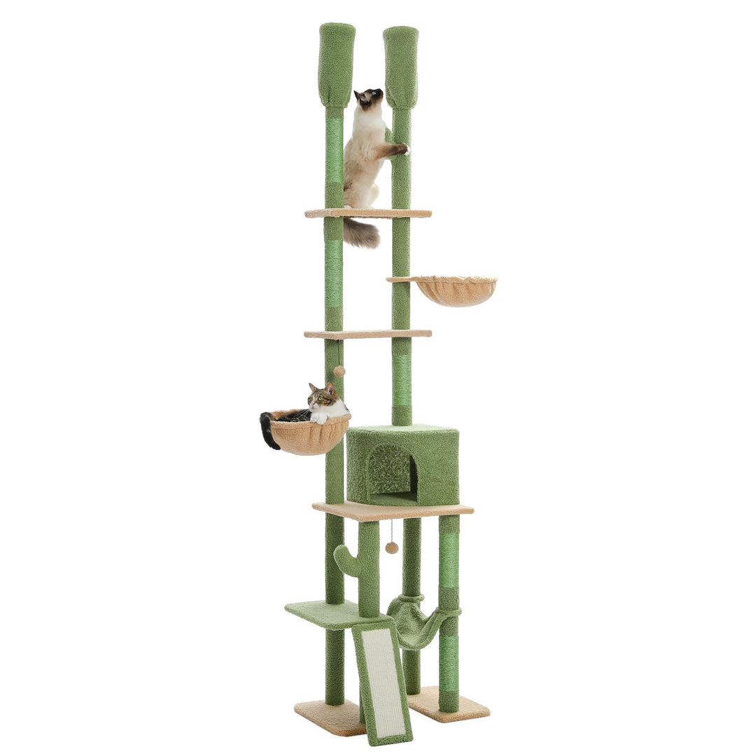 Arbre cactus 7 niveaux – Hamacs, condo & perchoir joyeux