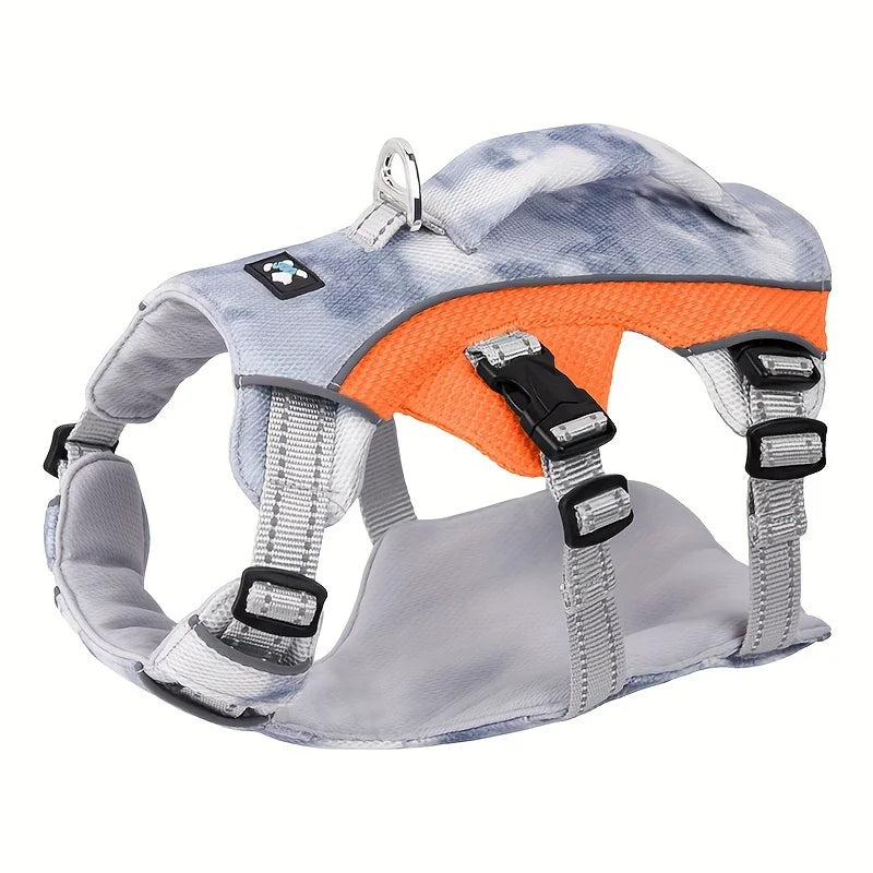 Harnais rafraîchissant chien : anti-traction doux & fraîcheur continue