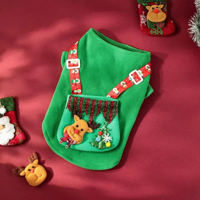 Tenue De Noël Pour Chien avec Sac à Dos Renne - HautePattes