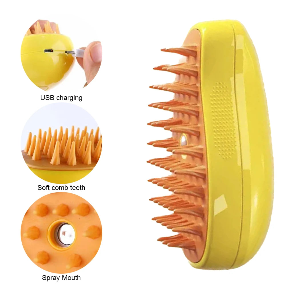 🐾 Brosse Vapeur 3-en-1 pour Chats et Chiens - HautePattes