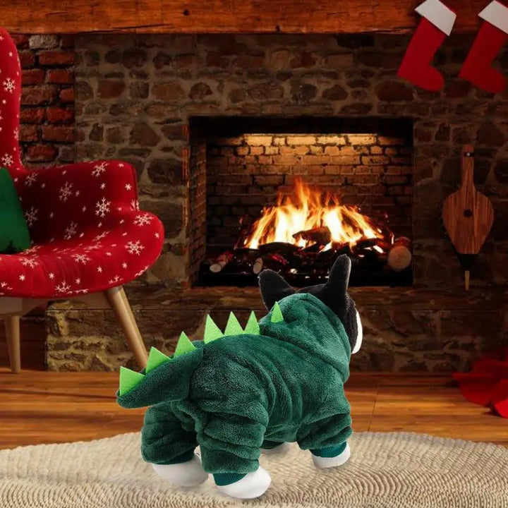 Sweat dinosaure pour chien ou chat : chaleur, mignonnerie, souvenirs