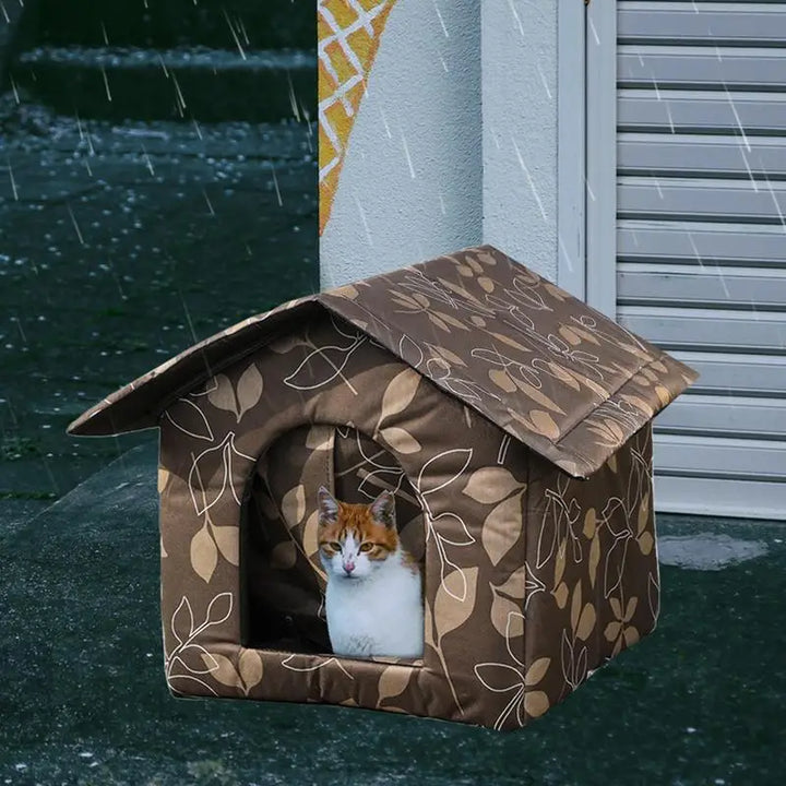 Abri imperméable pour chat pour résister au froid sans s'effacer