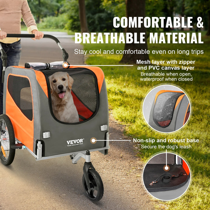 Remorque & Poussette 2-en-1 Pour Chien - HautePattes