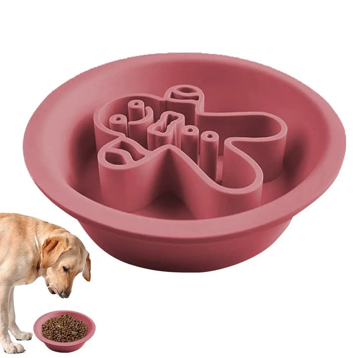 Gamelle en Silicone à Alimentation Lente pour Chiens – Design Mignon & Double Face - HautePattes